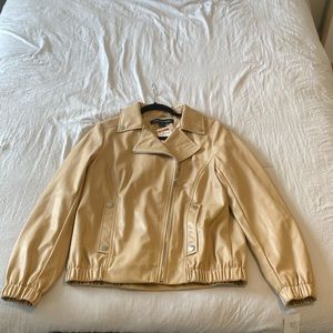 Sandshell Faux Leather Jacket
